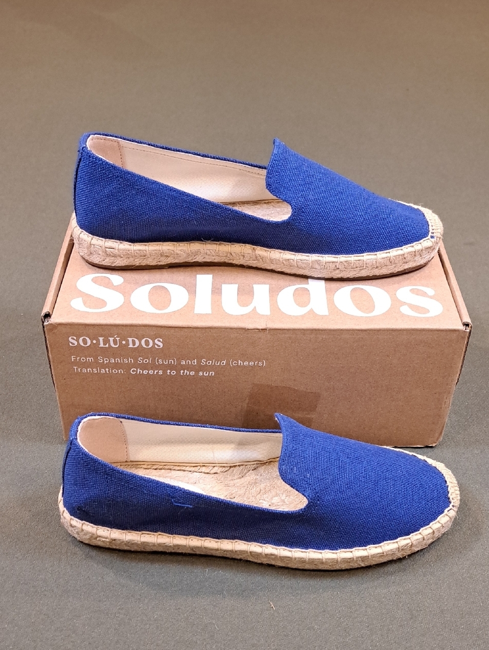 Soludos Espsadrille The Smoking Slipper - Color: Marlin Blue - Size: US 7-7.5